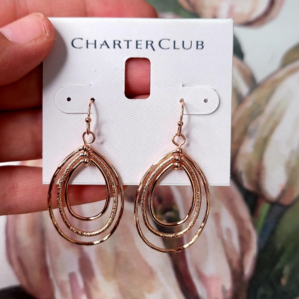 Hoop drop earings
